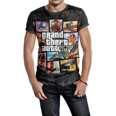 Imagem de Camiseta Masculina Gta Grand Theft Auto Five V Smoke