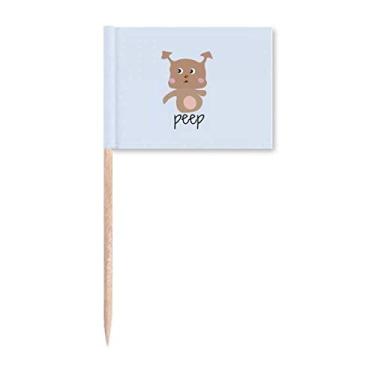 Imagem de Ícone figura de veado Peep Art Deco presente moda palito bandeiras marcador decoração de festa