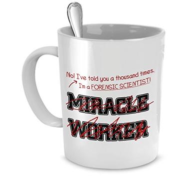 Imagem de Caneca divertida de cientista forense - I Told You I'm Not A Miracle Worker presente para cientista forense