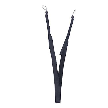 Imagem de Alça de Ombro para Pescoço de Câmera, Cinto de Pescoço de Câmera de Couro Multifuncional Universal Confortável Simples retrô Ajustável Resistente para Viagens (Preto)