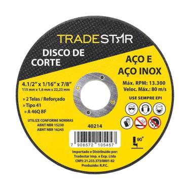 Imagem de Disco De Corte Metal 4.1/2 115X1,6 Mm