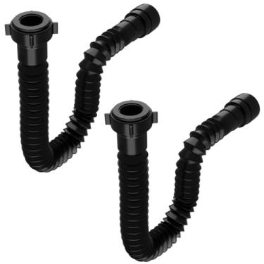 Imagem de Sifão Sanfonado Universal 61cm Preto | Astra | Kit C/ 2 Un