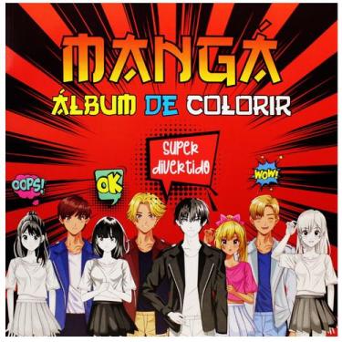 Imagem de Álbum De Colorir - Mangá - Capa Vermelha - Pae Editora