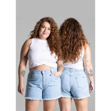 Imagem de Bermuda Jeans Feminina Sawary Plus Size-Feminino