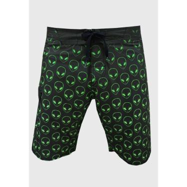 Imagem de Bermuda Água Alkary ET Preta e Verde-Masculino
