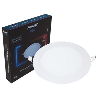 Imagem de Painel Plafon Inteligente LED Smart Wi-Fi compatível com Alexa, linha NEO, 18W, Embutir, Redondo, Luz branca e amarela (2700K-6500K), Bivolt, Avant