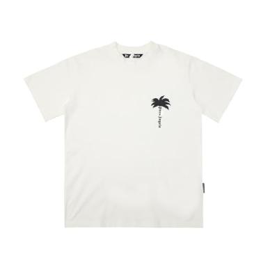 Imagem de Camiseta de manga curta Pa Hot Drill pequena estampa solta algodão masculino e feminino camiseta manga curta, Branco 2, XG