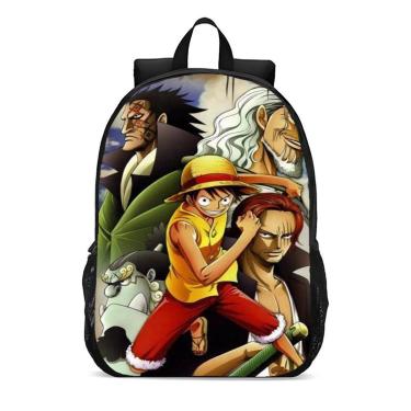 Imagem de MOCHILA ESCOLA INFANTIL JUVENIL ANIME LUFFY E ALGUNS AMIGOS-Unissex