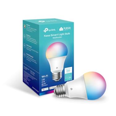 Imagem de Lâmpada WiFi Inteligente Kasa Smart A19 9W 800 lúmens Multicolorida Regulável Compatível com Alexa e Google Home