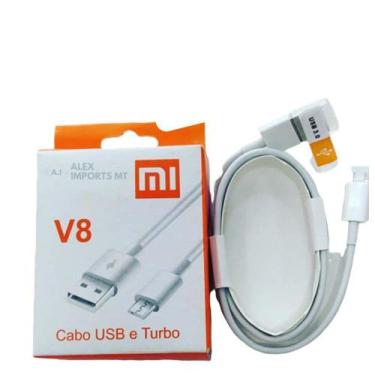 Imagem de Cabo Usb e Turbo V8 Mi Original Carga Rápida - Alex Imports MT
