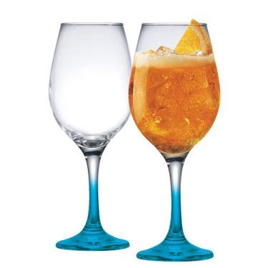 Imagem de Taça One Drink Haste Azul 2 Peças 400ml - Ruvolo