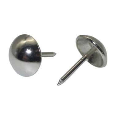 Imagem de Maozaa Tachinhas de estofamento, pregos de móveis para estofados decorativos, 100 peças de 7/16 polegadas para sofá de móveis, tachas decorativas prata