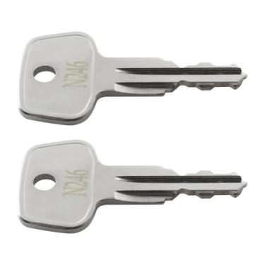 Imagem de seork Chave de substituição de rack de carro N246 (2 peças) serve para suportes de teto compatíveis com Thule, caixa de carga, transportadoras, barras transversais código N246