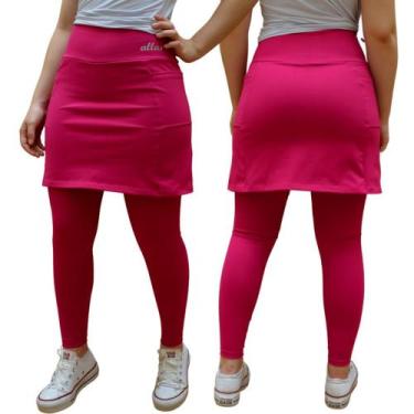 Imagem de Saia Calça com Bolso Alta Compressão UV50+ Poliamida Roupa Fitness Eva