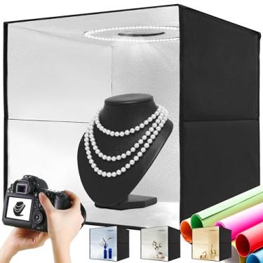 Imagem de Mini Estudio Fotografico, Mini Caixa de Luz Fotográfica, Studio Fundo Fotografico Caixa de Luz, Kit de Barraca de Luz Dobrável Portátil 25x25cm