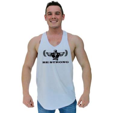 Imagem de Regata Super Cavada Masculina MXD Conceito Be Strong, Masculino, Branc