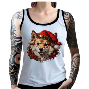 Imagem de Regata Camiseta Tshirt Natal Festa Cachorro Samoieda Neve - Enjoy Shop