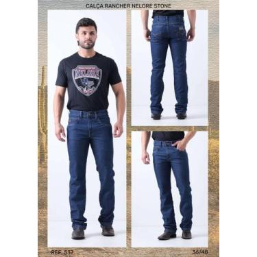 Imagem de Calça Jeans Nelore Country Masculina Rancher , 40, Stone