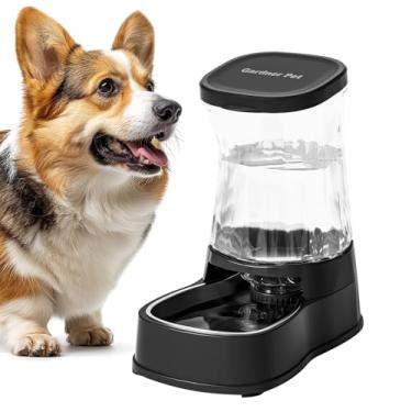 Imagem de Gardner Pet Dispensador automático de água para cães, alimentador de água de aço inoxidável, 100% livre de BPA, tigela de alimentação de água de grande capacidade para cães de médio e grande porte e