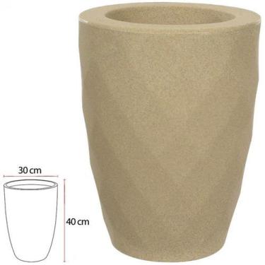 Imagem de Vaso Safira Conico Areia 40cm - FLORESCER DECOR