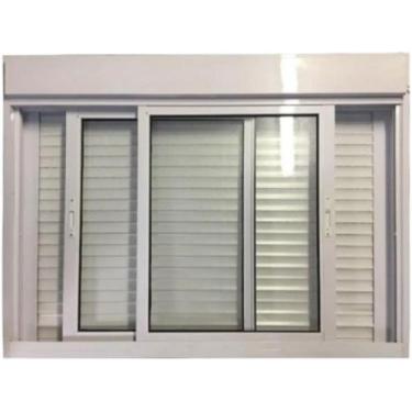 Imagem de Veneziana integrada auto 1,00 x 1,00 alumínio branco - Alfa Esquadrias