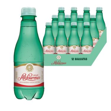 Imagem de Água Mineral c/ Gás Pet são lourenço 300ml (12 unidades)