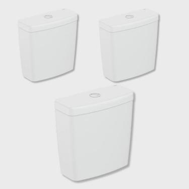 Imagem de Kit 3 Caixa para Acoplar 6 Litros Parati Logasa Branco