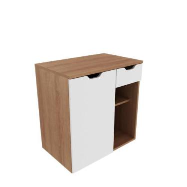 Imagem de Balcão Gabinete para Banheiro Suspenso 60cm com 1 Gaveta e 1 Porta BN3