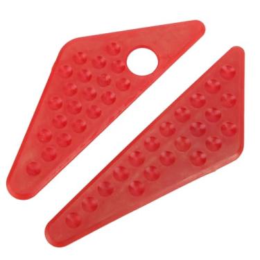 Imagem de Pedal de motocicleta Um par Superfície antiderrapante Plástico Pedal de motocicleta Descanso para os pés Descanso para os pés motocicleta Kit de pedais para motocicleta (B (vermelho))