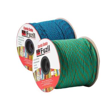 Imagem de Corda de Seda Poliéster 5mm Cor Sortida Carretel 155m Fuzil