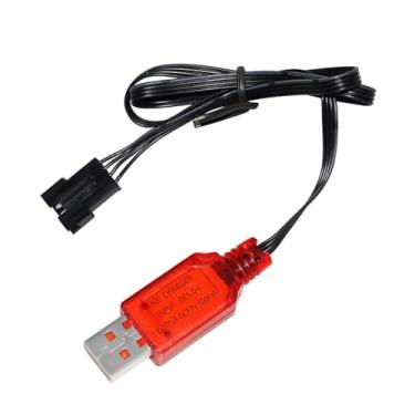 Imagem de GOLOVENLD Carregamento de baterias de lítio de velocidade rápida de 7,4 V, cabo de carregamento USB com proteção de plugue reverso SM4P