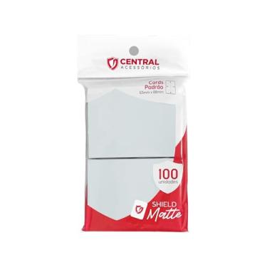 Imagem de Shield Matte Standard Cor Transparente Fosco Sleeve com 100 protetores de cartas cartinhas ideal para videos e fotos.