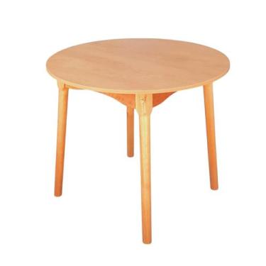 Imagem de Mesa De Jantar Colonial Brisa Rústica 90cm Redonda em Madeira e Tampo 