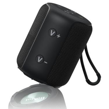 Imagem de Bobtot Alto-falante Bluetooth 5W preto impermeável portátil