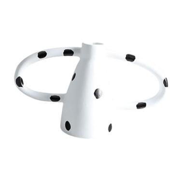 Imagem de Fenteer Vaso de resina para flores, enfeite de bolinhas pretas e brancas, decoração para casa, centro de mesa, vaso decorativo para sala de estar, entrada