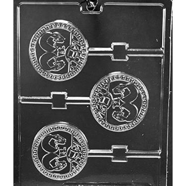 Imagem de Grandmama's Goodies S116 Dueling Capacete de futebol pirulito molde de sabão doce chocolate com instruções de moldagem exclusivas