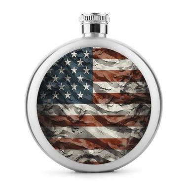 Imagem de Cantil de aço inoxidável, estampa de camuflagem americana, clássico, cantil, garrafa de viagem, garrafa de metal portátil