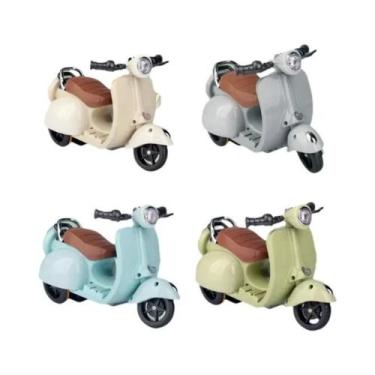 Imagem de Mini Moto Elétrica Infantil De Brinquedo Para Bonecas Conjunto De 4 Pe