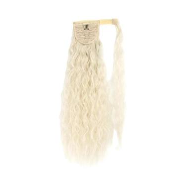 Imagem de Extensões De Cabelo Sintético Longo Ondulado Em Tom Marrom Loiro Com R
