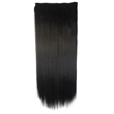 Imagem de Aplique Tic Tac de Cabelo Orgânico 70cm 150g – Textura Natural Similar ao Cabelo Humano (CASTANHO_MÉDIO_LISO_#4)