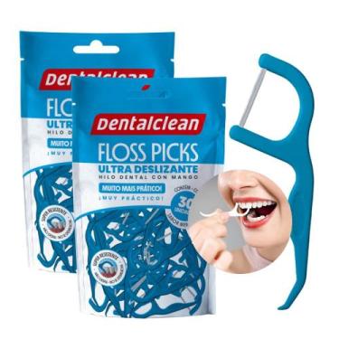 Imagem de Kit 2 Flosser Fio Dental Individual Forquilha com Haste Resistente 60u