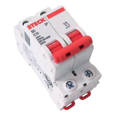 Imagem de Disjuntor Steck Bipolar 10, 16. 20, 25, 32, 40, 50 Curva C