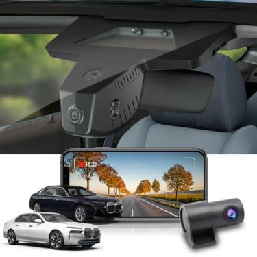 Imagem de Fitcamx Câmera de painel frontal 4K + traseira 1080P se adapta para BMW Série 7 e i7 2023-2025 740i 760i 750e Xdrive60 M70 (HD2-3828), visual OEM, gravação de loop duplo, WiFi e aplicativo, G-Sensor