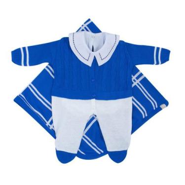 Imagem de Saída de Maternidade Jacquard e Body Infantil com Gola Bordada - Kowak