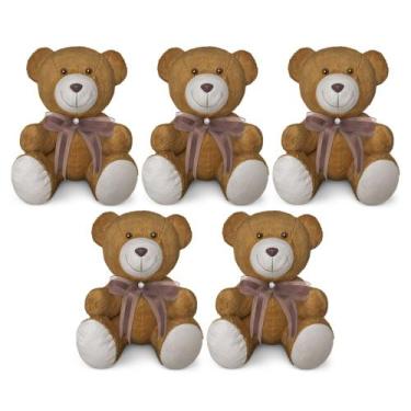 Imagem de Kit 5 Ursinhos De Pelúcia Articulado Para Decoração Presente 20cm - AL