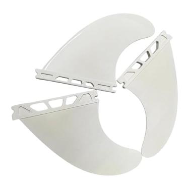 Imagem de Baoblaze 3 peças de quilhas para prancha de surfe, liberação rápida, profissional, portátil, prática, substituição, premium, fácil de instalar, acessórios, Branco