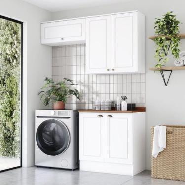 Imagem de Lavanderia Modulada 3 Peças com Tampo Emily Espresso Móveis