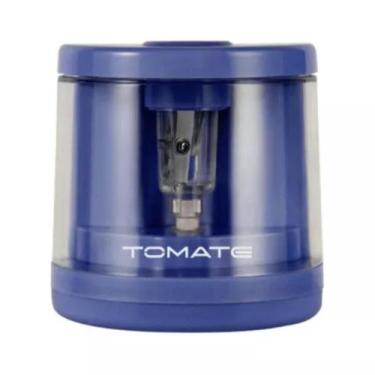 Imagem de Apontador de Lápis Elétrico com Dispenser Escolar Escritório - Tomate,