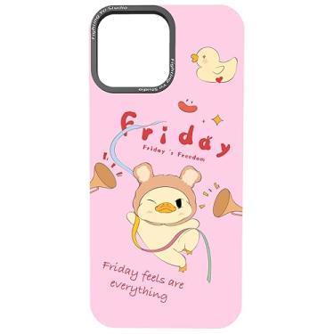 Imagem de Fighting Ya Studio Week Series Emotional Value Vibe - para iPhone 16 Pro Max, design bonito e estético baseado no humor para mulheres e meninas - MagSafe, funciona apenas com capa básica de mudança de