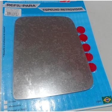 Imagem de Lente Espelho Vidro Retrovisor Fiorino Canto Redondo Metalizado 2011 2012 2013 Lado Direito